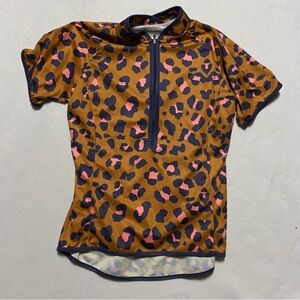 Shebeest Leopard Print Cycling Jersey XL